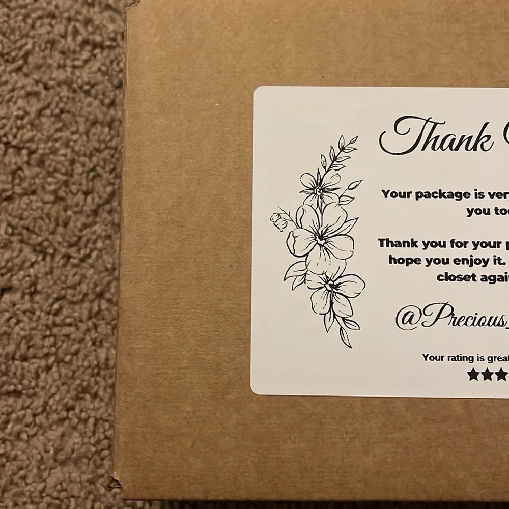 Custom Business Labels | 50 PCS | Thermal Labels | Black White | Stickers